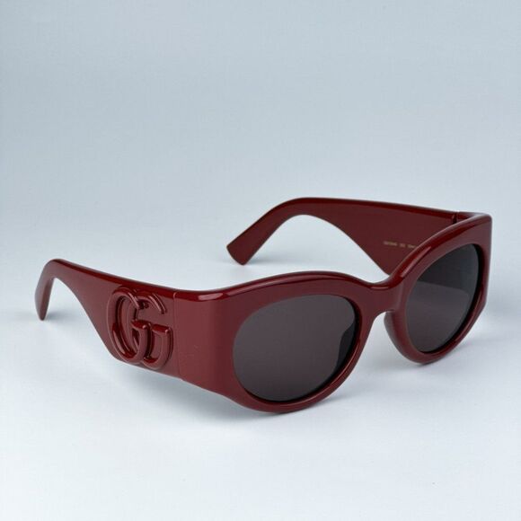 NEW Gucci GG1544S 002 Burgundy Brown Unisex Oval Sunglasses GG 1544S - Picture 4 of 9
